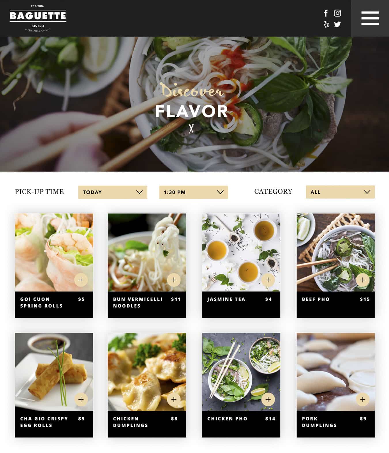 restaurant web designs by vanta studio