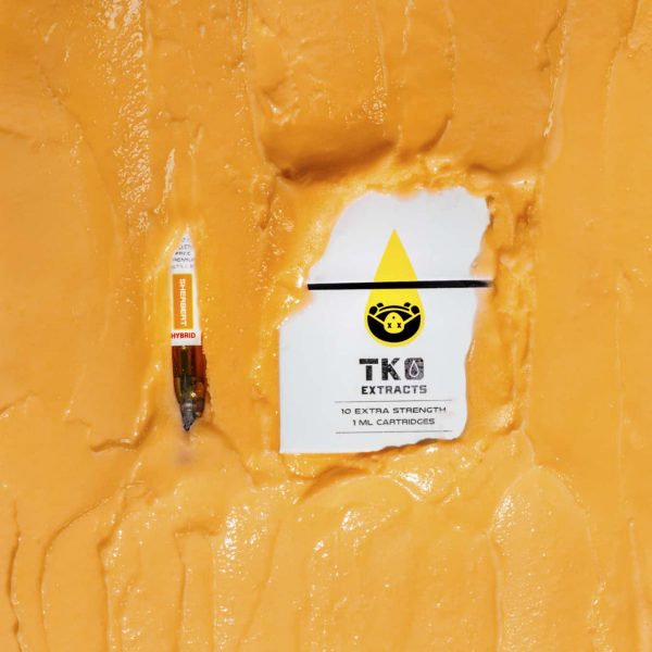 tk extracts vape placed inside clay